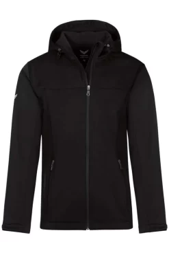 TRIGEMA Comfort Fit Herren Softshelljacke Zip Schwarz