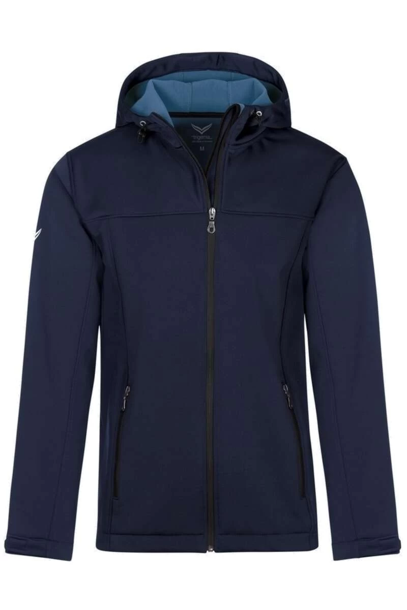 TRIGEMA Comfort Fit Herren Softshelljacke Zip Navy 1 TRIGEMA Comfort Fit Herren Softshelljacke Zip Navy
