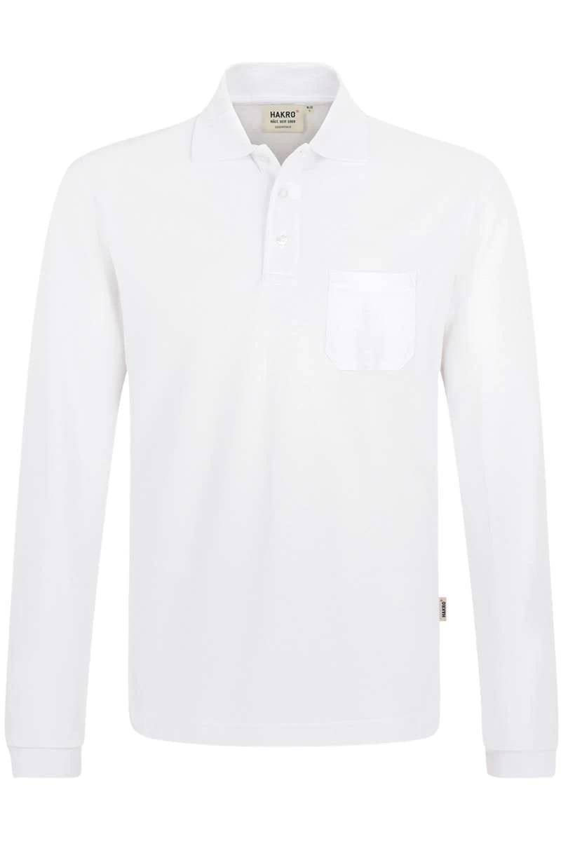 HAKRO 809 Comfort Fit Longsleeve Poloshirt Weiss, Einfarbig 1 HAKRO 809 Comfort Fit Longsleeve Poloshirt Weiss, Einfarbig