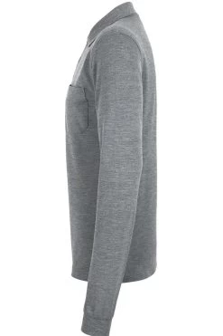 HAKRO 809  Comfort Fit Longsleeve Poloshirt Grau, Meliert -Ho ho ho, Mode in Grün. 0809 015 2 800