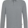HAKRO 815  Comfort Fit Longsleeve Poloshirt Grau, Meliert