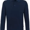 HAKRO 815  Comfort Fit Longsleeve Poloshirt Nachtblau, Einfarbig