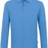 HAKRO 815  Comfort Fit Longsleeve Poloshirt Malibublau, Einfarbig