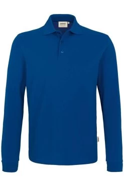 HAKRO 815 Comfort Fit Longsleeve Poloshirt Dunkelblau, Einfarbig