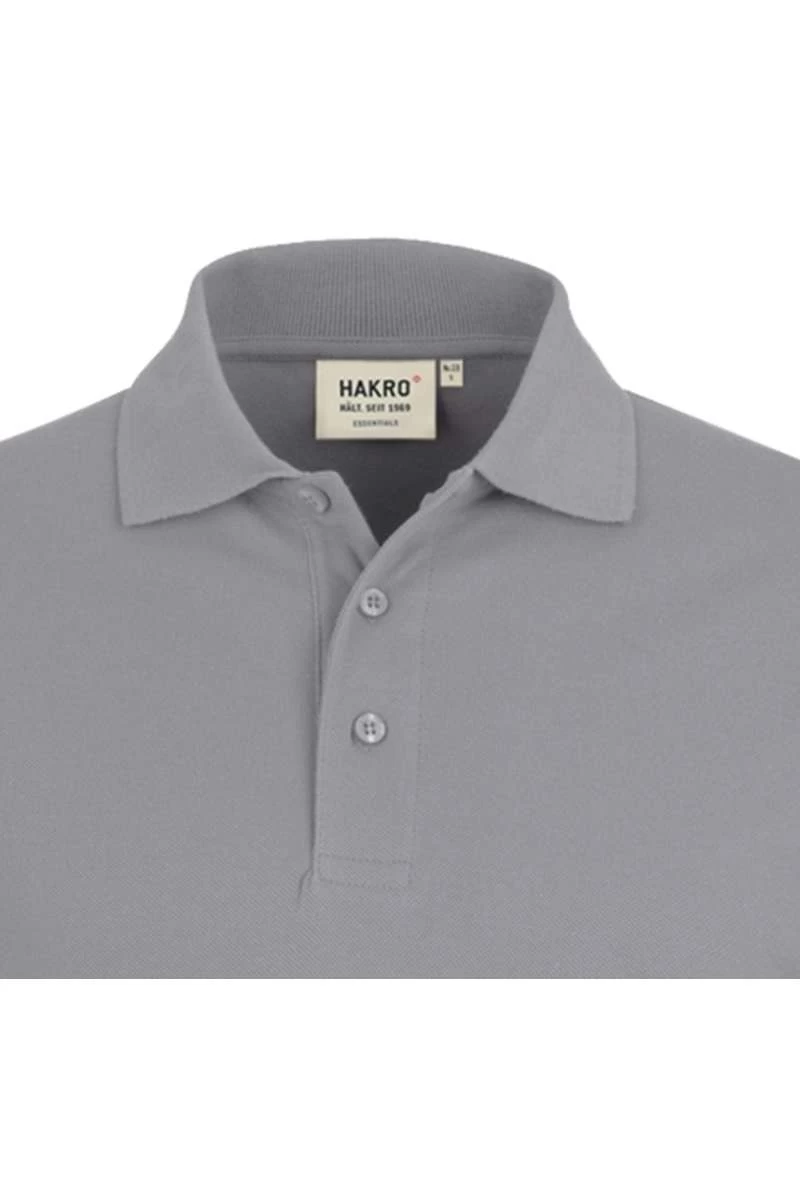 HAKRO 820 Regular Fit Longsleeve Poloshirt Grau, Einfarbig 2 HAKRO 820 Regular Fit Longsleeve Poloshirt Grau, Einfarbig – Bild 2