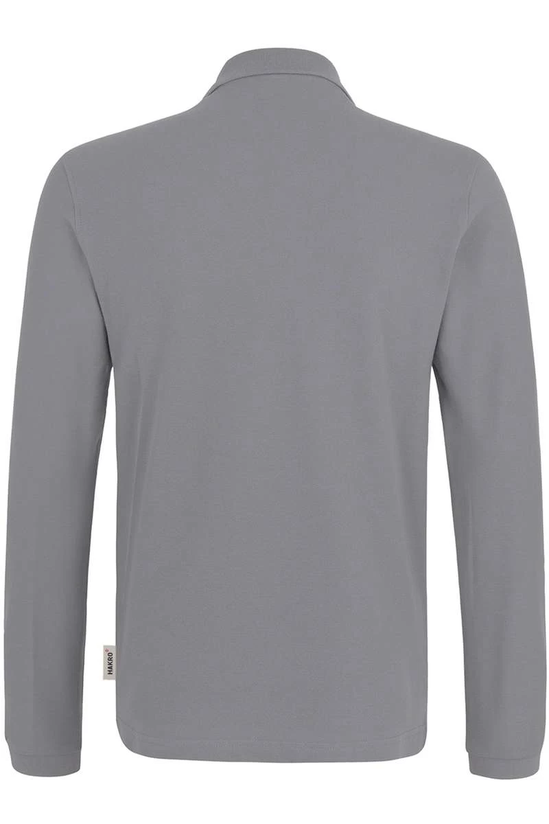 HAKRO 820 Regular Fit Longsleeve Poloshirt Grau, Einfarbig 4 HAKRO 820 Regular Fit Longsleeve Poloshirt Grau, Einfarbig – Bild 4