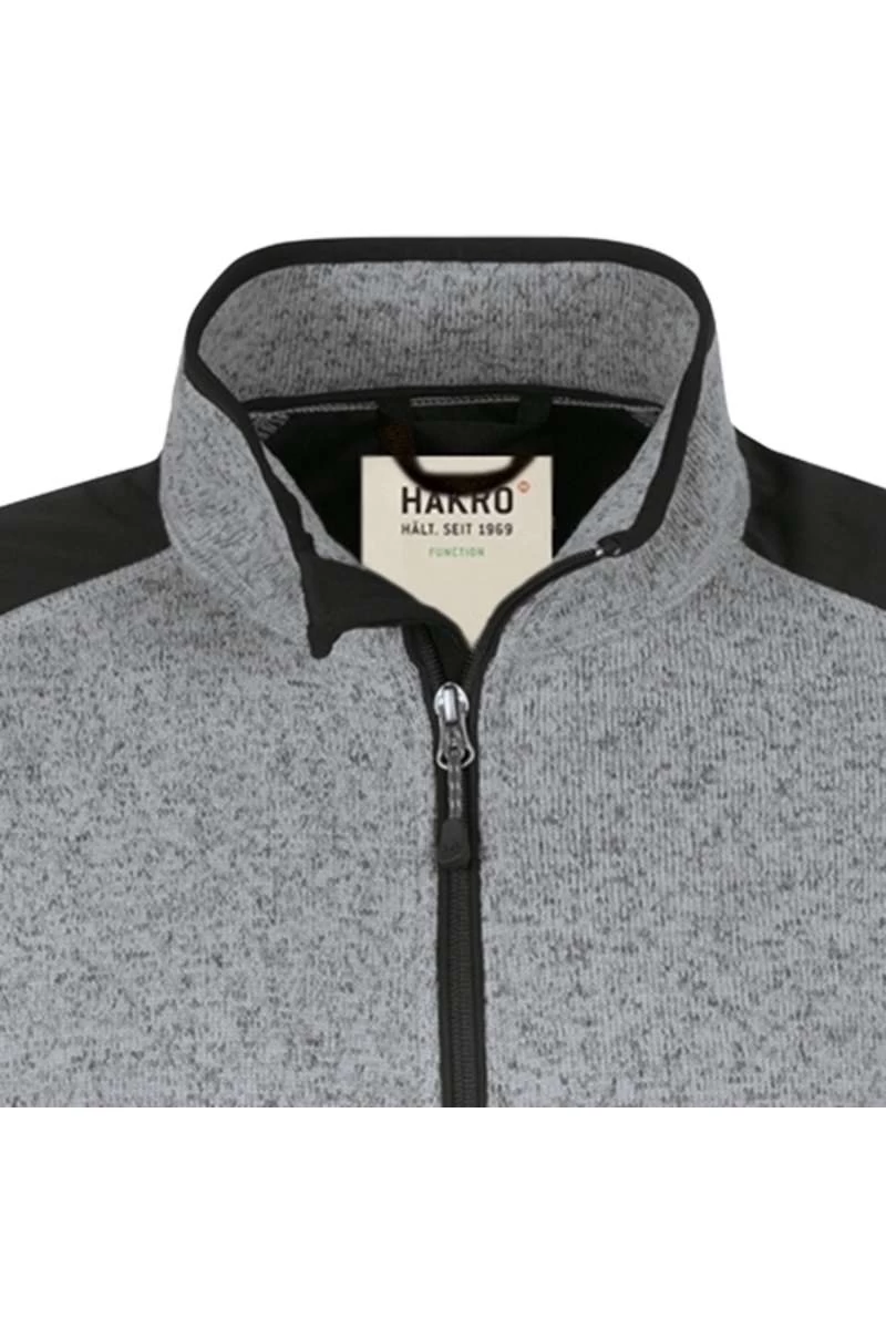 HAKRO 836 Regular Fit Herren Fleecejacke Zip Grau 2 HAKRO 836 Regular Fit Herren Fleecejacke Zip Grau – Bild 2