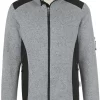 HAKRO 836 Regular Fit Herren Fleecejacke Zip Grau