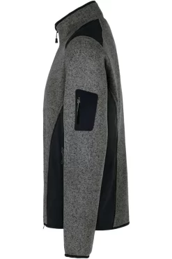 HAKRO 836 Regular Fit Herren Fleecejacke Zip Anthrazit -Ho ho ho, Mode in Grün. 0836 328 2 800