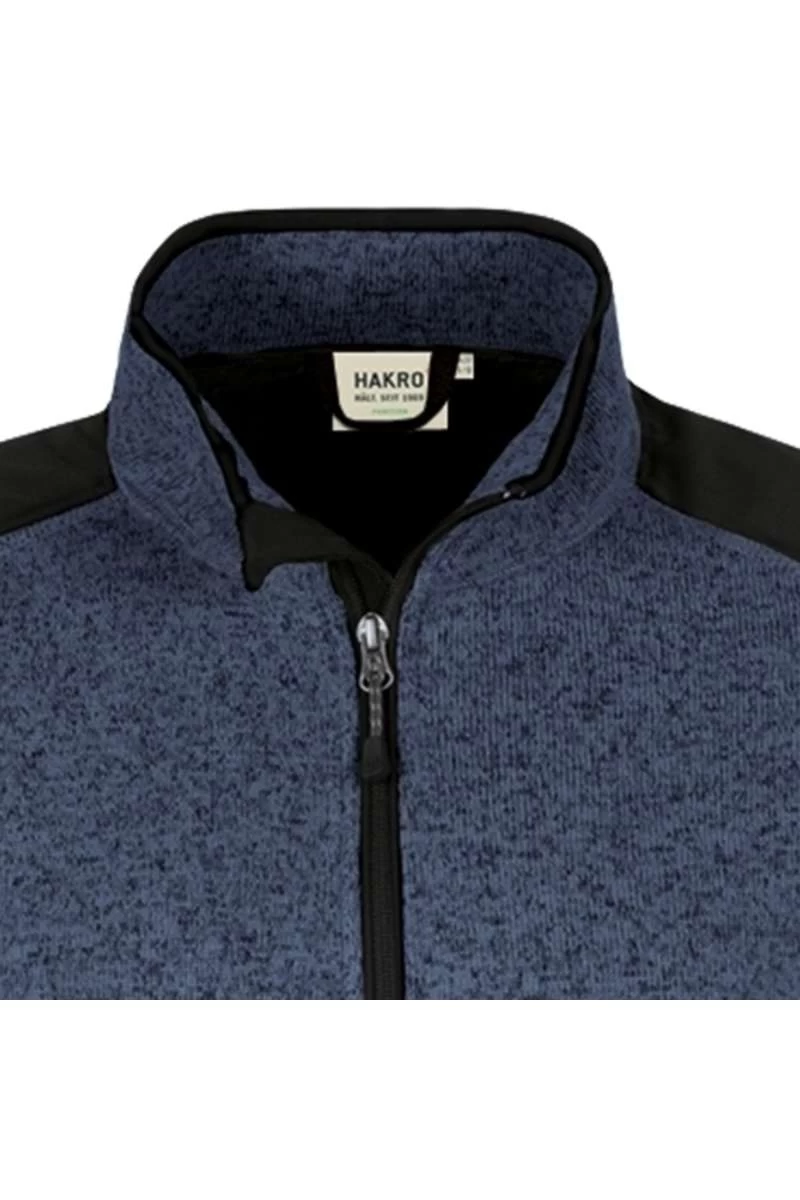 HAKRO 836 Regular Fit Herren Fleecejacke Zip Marine 2 HAKRO 836 Regular Fit Herren Fleecejacke Zip Marine – Bild 2