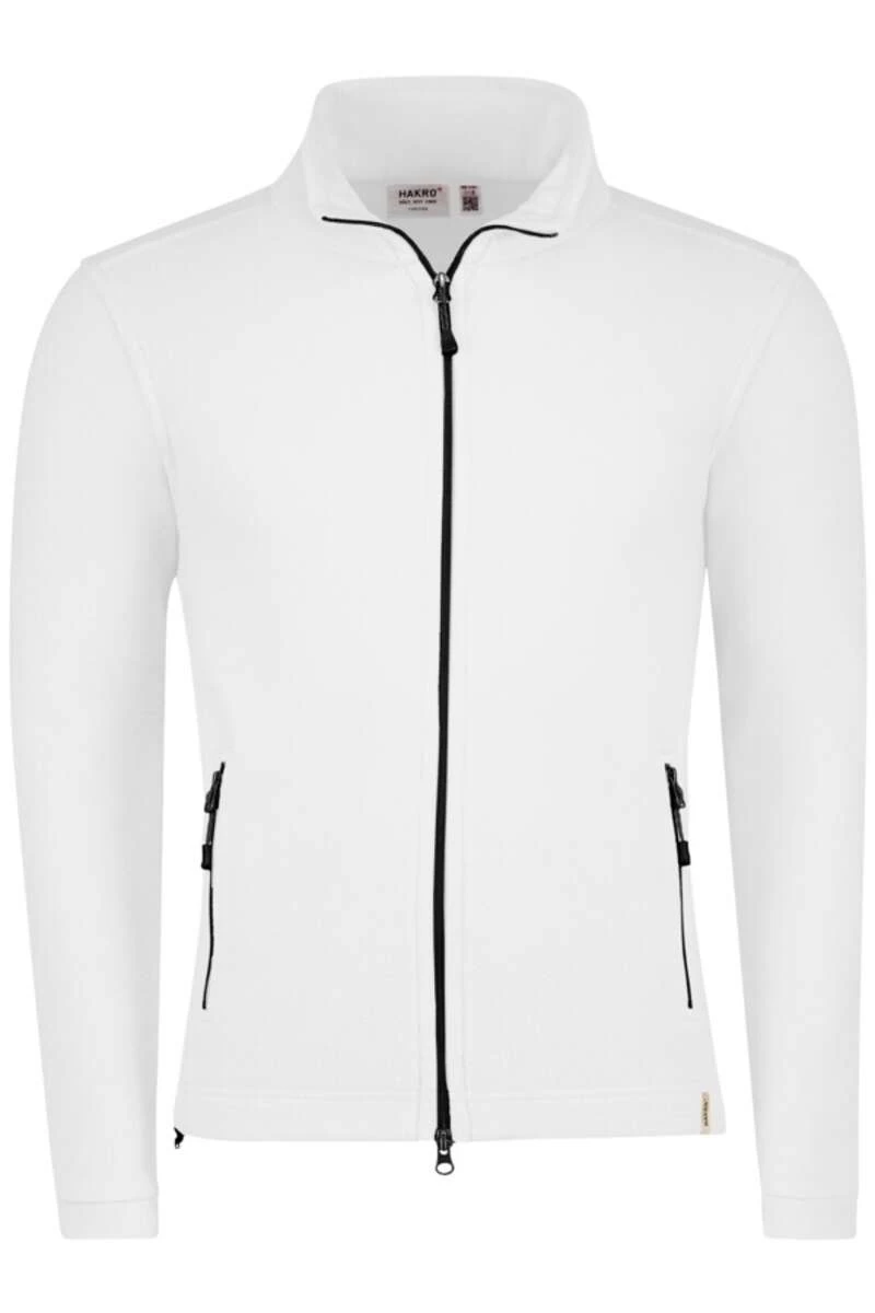 HAKRO Function Regular Fit Herren Fleecejacke Weiss 1 HAKRO Function Regular Fit Herren Fleecejacke Weiss