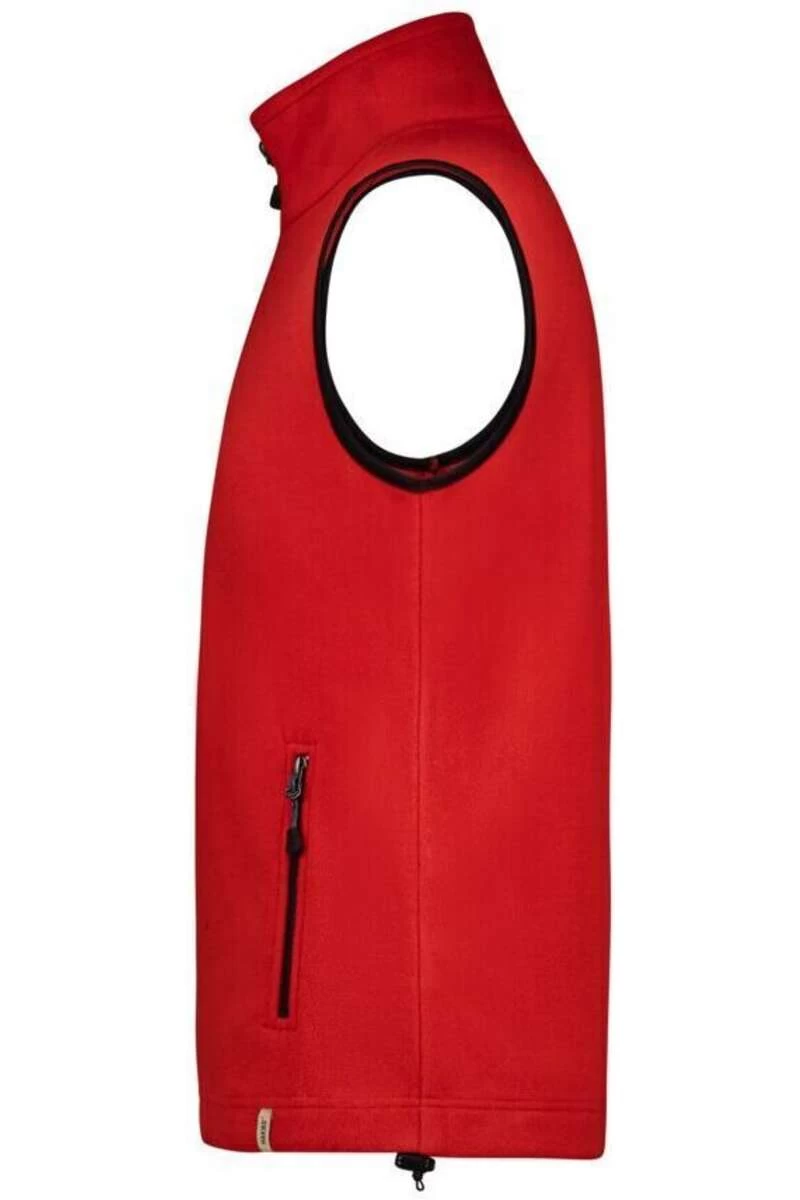 HAKRO Function Regular Fit Herren Fleeceweste Rot 2 HAKRO Function Regular Fit Herren Fleeceweste Rot – Bild 2