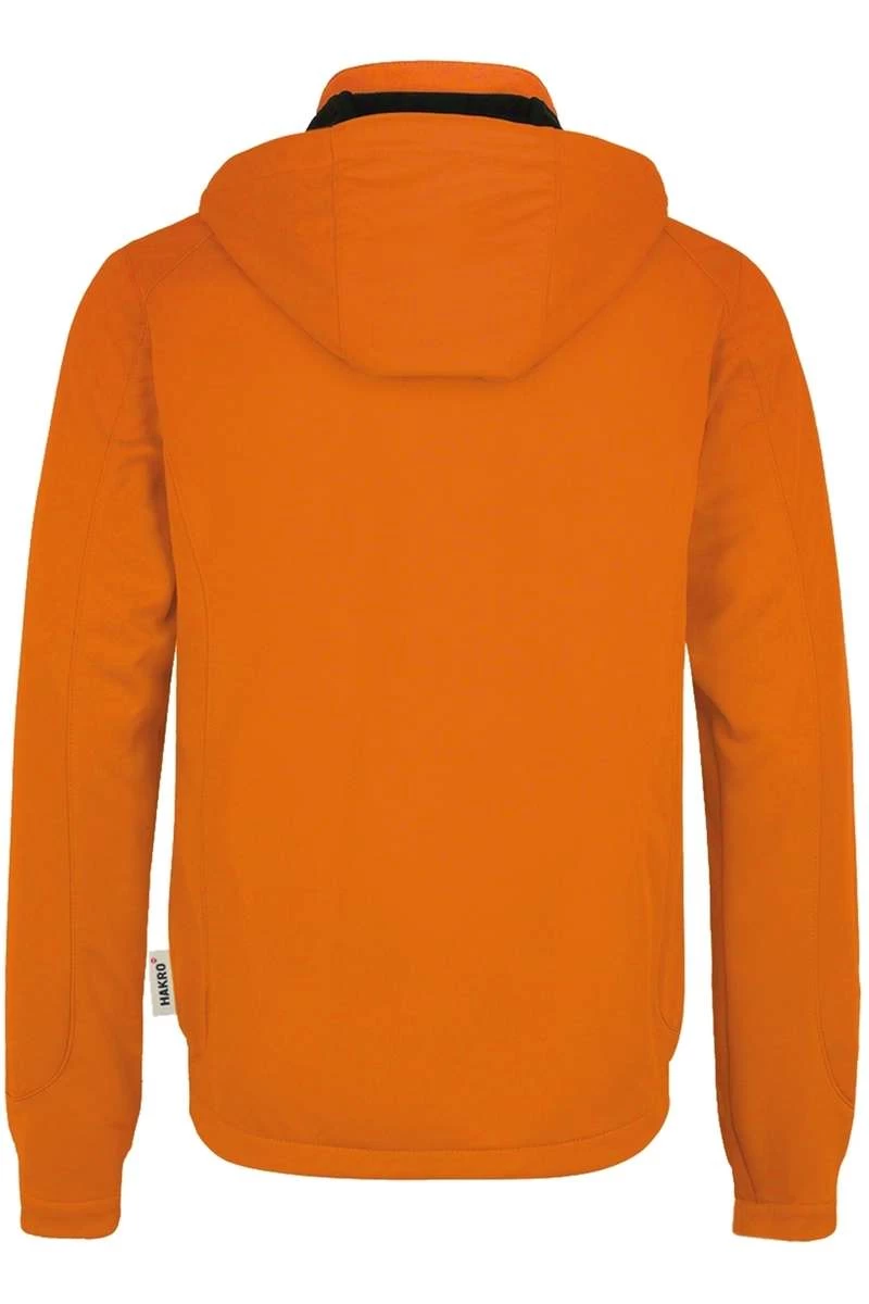 HAKRO 848 Regular Fit Herren Softshelljacke Zip Orange 4 HAKRO 848 Regular Fit Herren Softshelljacke Zip Orange – Bild 4