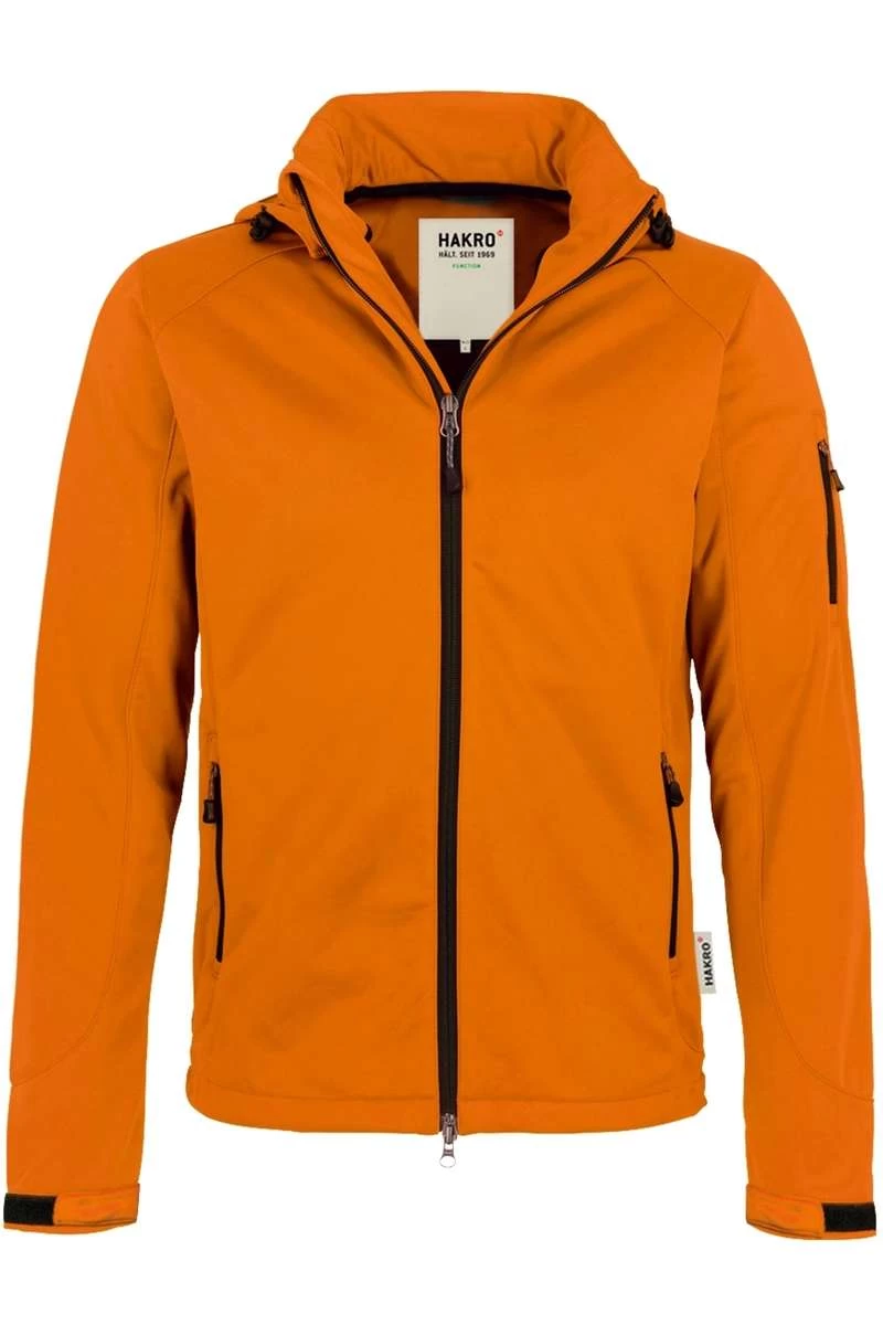 HAKRO 848 Regular Fit Herren Softshelljacke Zip Orange 1 HAKRO 848 Regular Fit Herren Softshelljacke Zip Orange