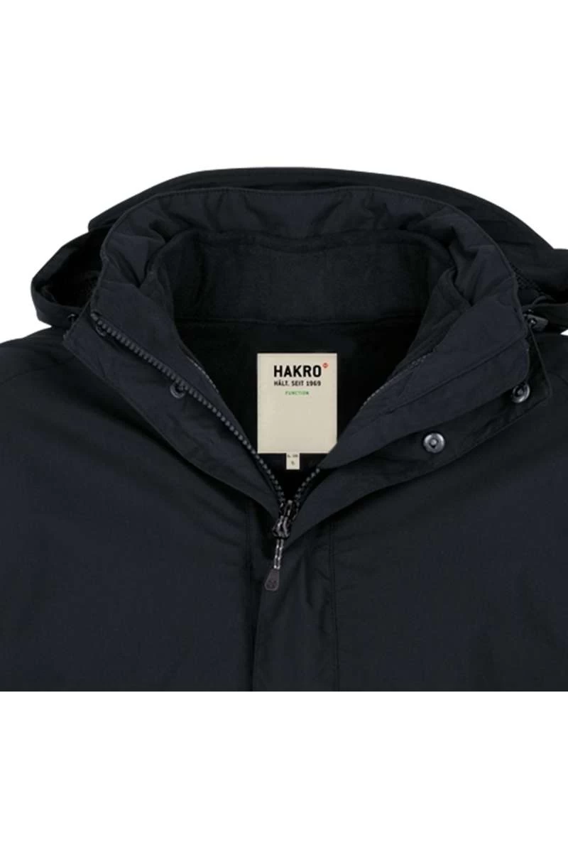 HAKRO 853 Regular Fit Outdoor Jacke Zip Schwarz 2 HAKRO 853 Regular Fit Outdoor Jacke Zip Schwarz – Bild 2