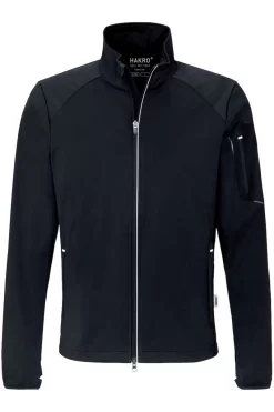 HAKRO 856 Regular Fit Herren Softshelljacke Zip Schwarz