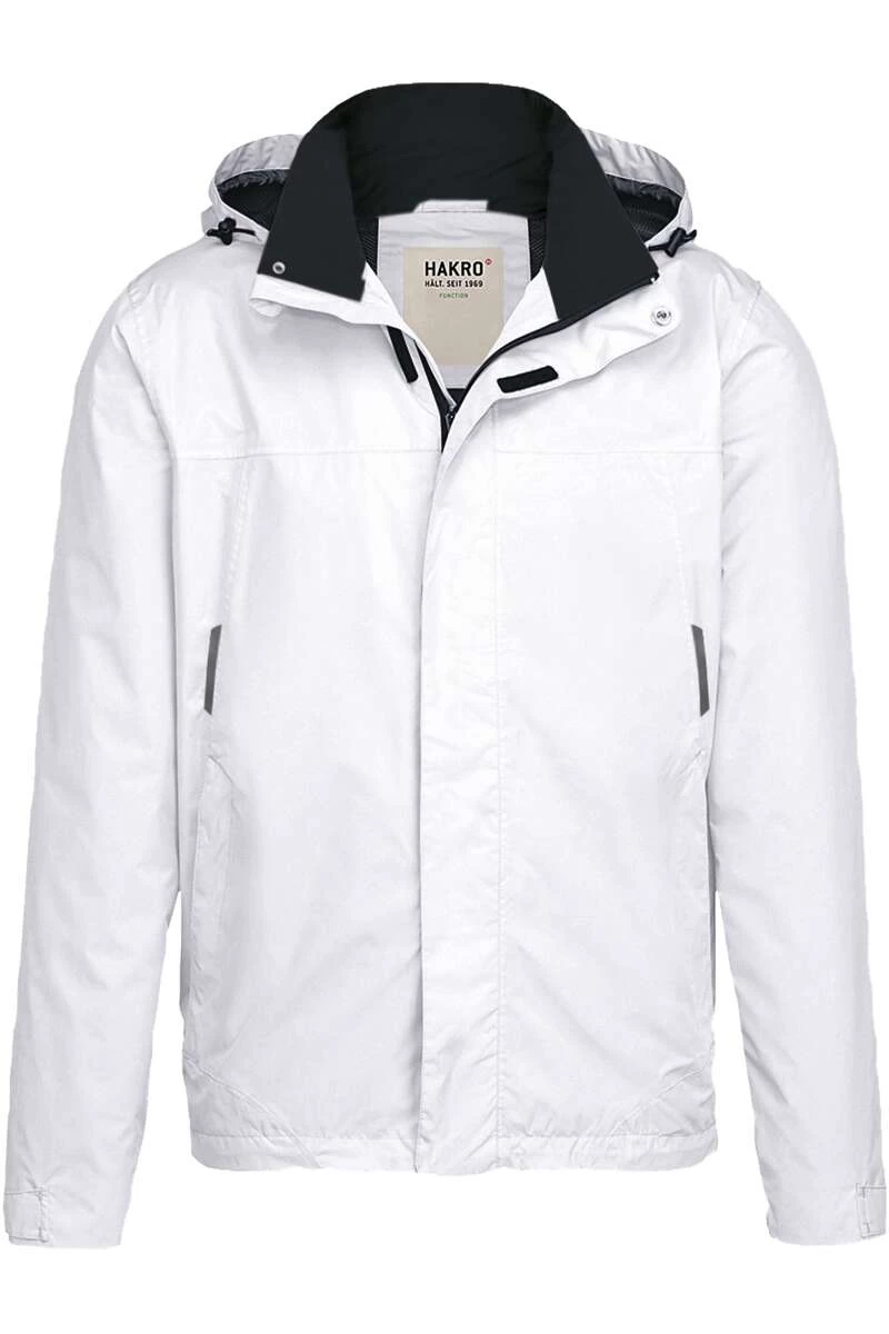HAKRO 862 Regular Fit Regenjacke Kapuze Weiss 1 HAKRO 862 Regular Fit Regenjacke Kapuze Weiss