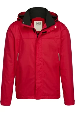 HAKRO 862 Regular Fit Regenjacke Kapuze Rot