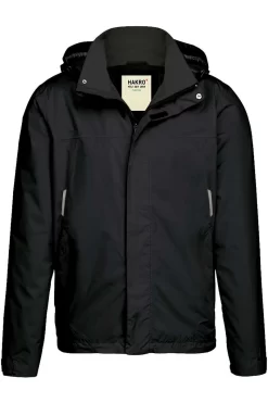 HAKRO 862 Regular Fit Regenjacke Kapuze Schwarz