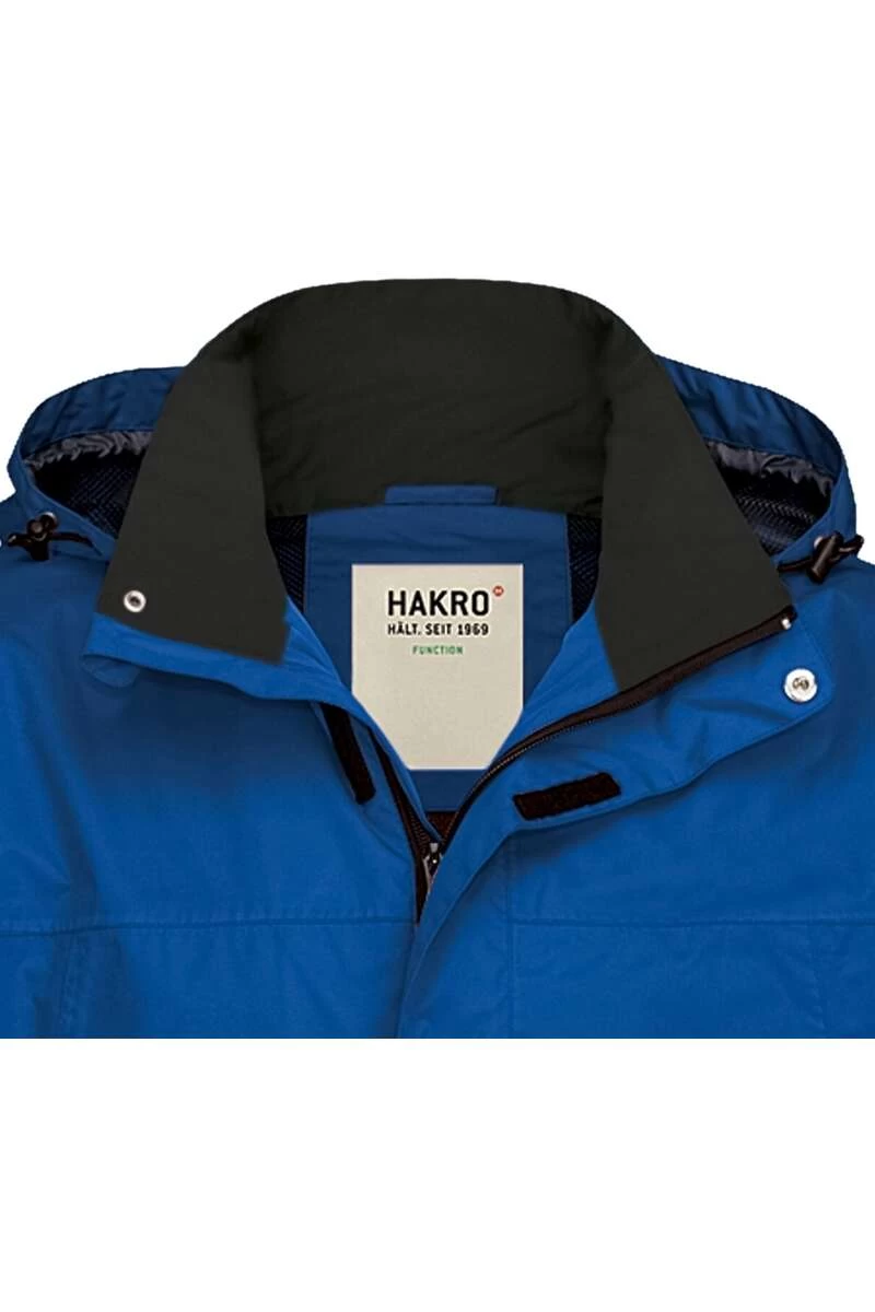 HAKRO 862 Regular Fit Regenjacke Kapuze Royalblau 2 HAKRO 862 Regular Fit Regenjacke Kapuze Royalblau – Bild 2