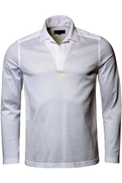ETON   Slim Fit Longsleeve Poloshirt Weiss, Einfarbig -Ho ho ho, Mode in Grün. 1000 03585 00 3 800