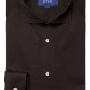 ETON   Slim Fit Longsleeve Poloshirt Schwarz, Einfarbig