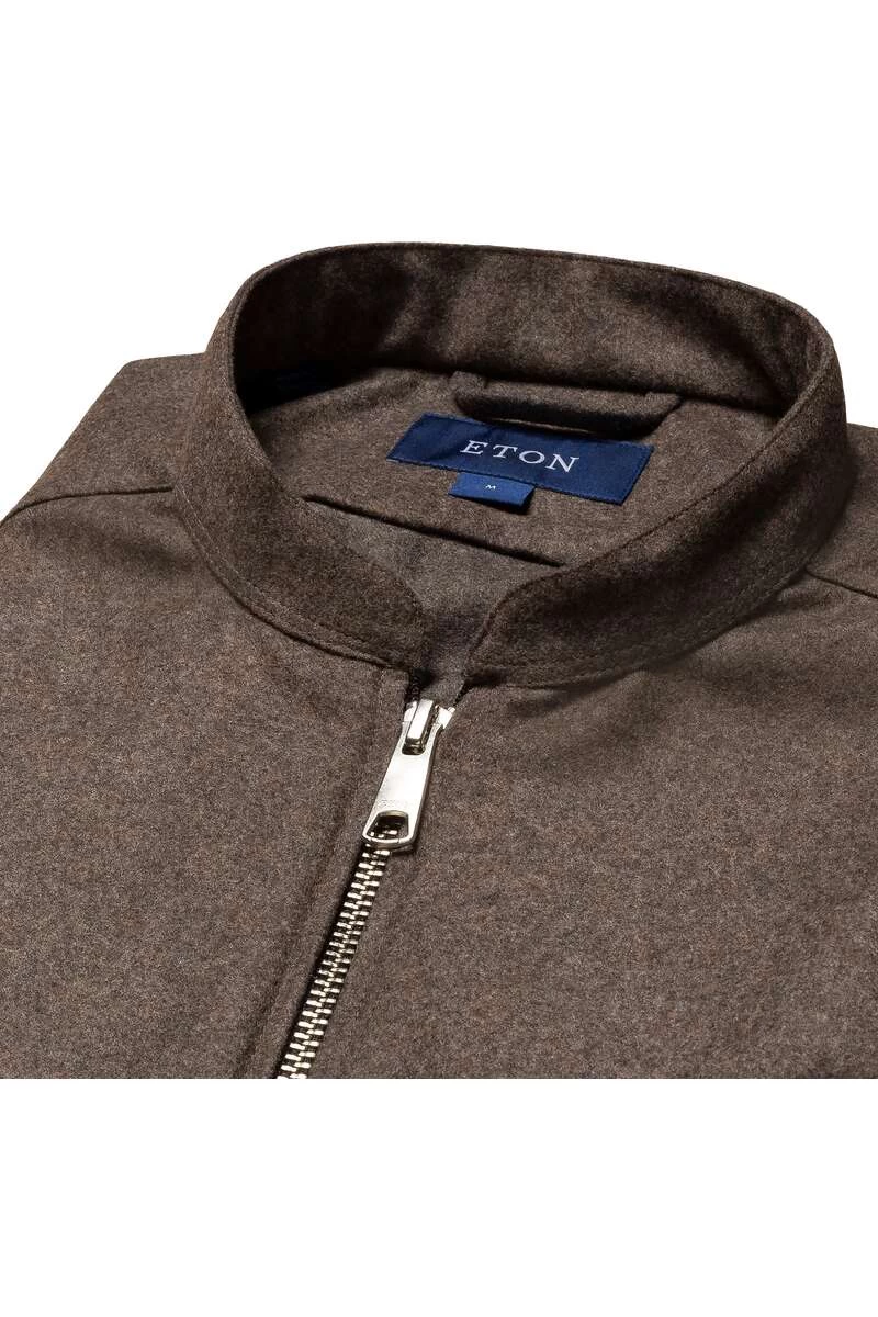 ETON Slim Fit Weste Zip Dunkelbraun 2 ETON Slim Fit Weste Zip Dunkelbraun – Bild 2