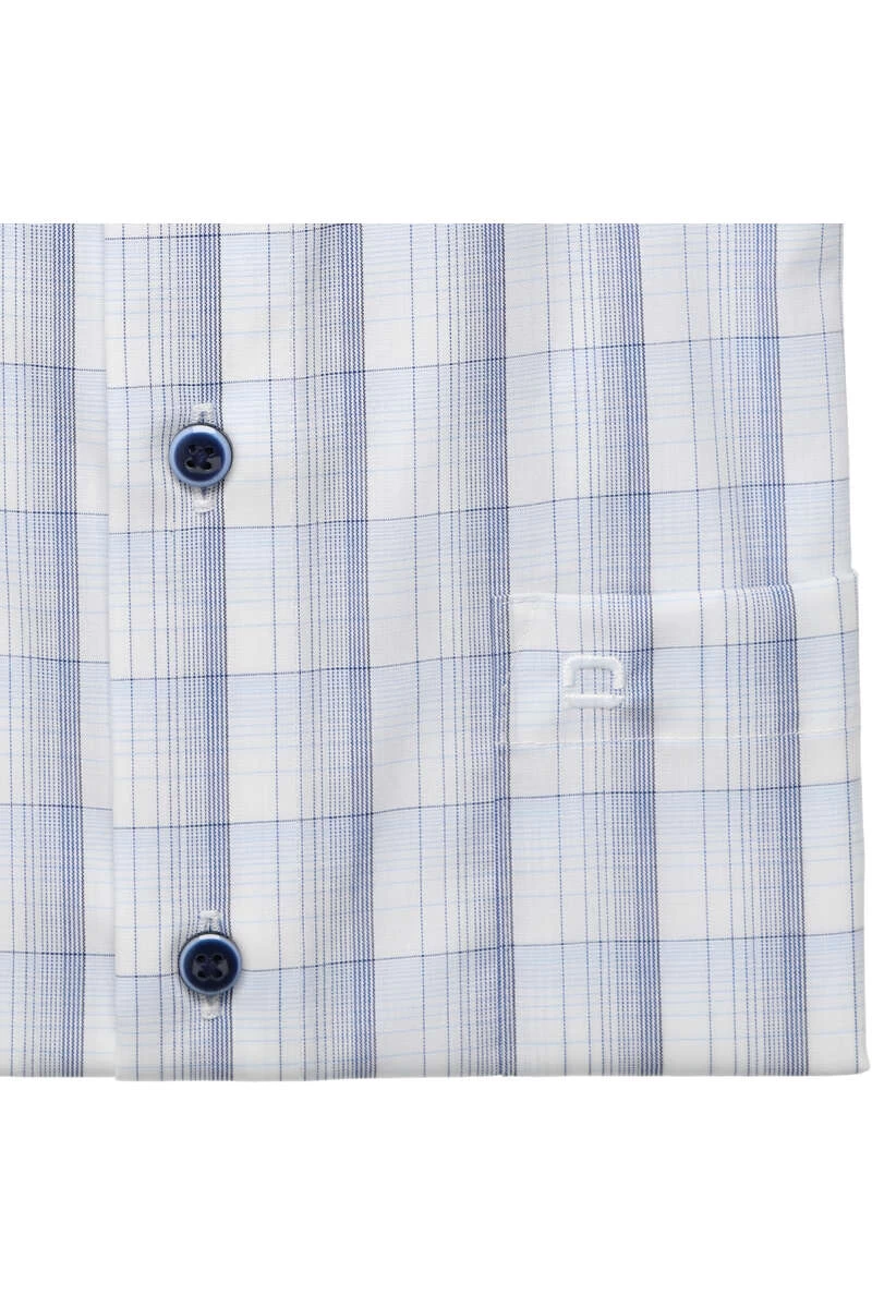 OLYMP Luxor Comfort Fit Hemd Weiss/blau, Kariert 5 OLYMP Luxor Comfort Fit Hemd Weiss/blau, Kariert – Bild 5