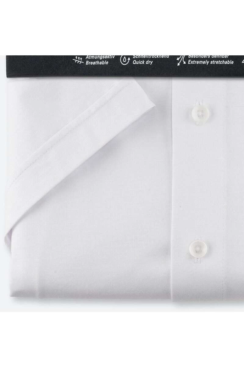 OLYMP Luxor Modern Fit Jerseyhemd Weiss, Einfarbig 4 OLYMP Luxor Modern Fit Jerseyhemd Weiss, Einfarbig – Bild 4