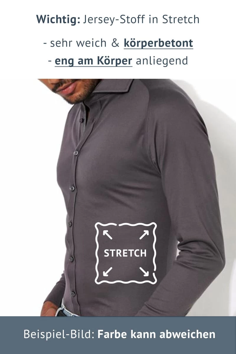 OLYMP Level Five 24/Seven Body Fit Jerseyhemd Bleu, Meliert 2 OLYMP Level Five 24/Seven Body Fit Jerseyhemd Bleu, Meliert – Bild 2