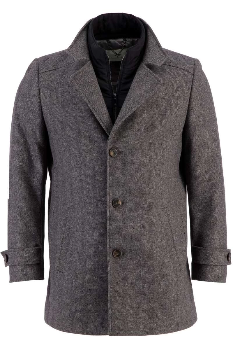 Fynch-Hatton Casual Fit Herren Mantel Gestrickt Grau 1 Fynch-Hatton Casual Fit Herren Mantel Gestrickt Grau