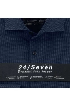 OLYMP Luxor  Modern Fit Longsleeve Poloshirt Marine, Gemustert -Ho ho ho, Mode in Grün. 1214 14 18 3 800