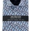 OLYMP Luxor 24/Seven Modern Fit Jerseyhemd Blau/braun/weiss, Gemustert