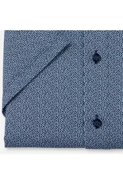 OLYMP Luxor 24/Seven Dynamic Flex Modern Fit Jerseyhemd Blau/grün, Gemustert -Ho ho ho, Mode in Grün. 1223 32 40 2 800