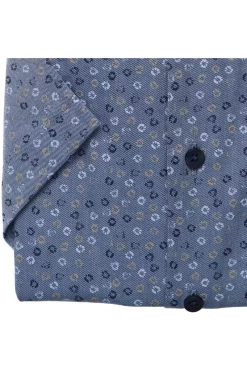 OLYMP Luxor 24/Seven Dynamic Flex Modern Fit Hemd Blau/braun, Gemustert -Ho ho ho, Mode in Grün. 1238 32 22 2 800