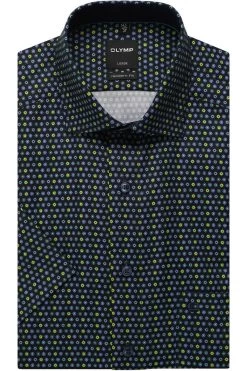 OLYMP Luxor Modern Fit Hemd Grün, Gemustert