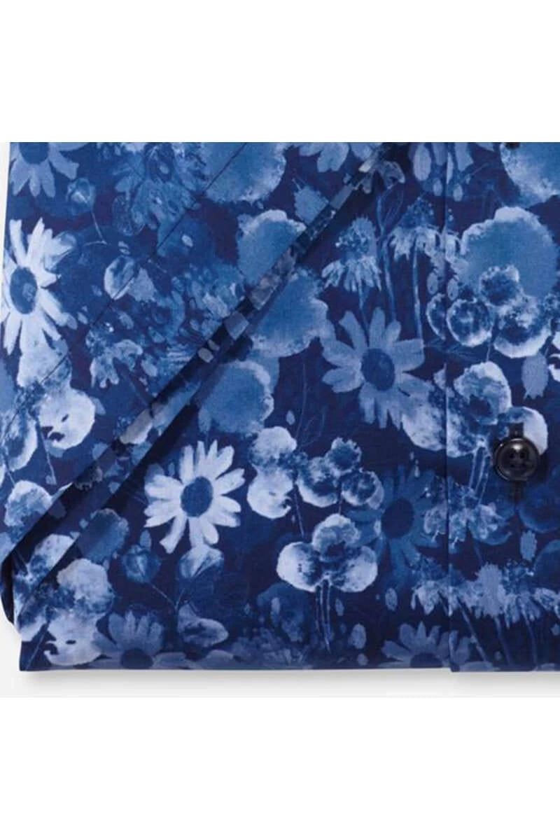 OLYMP Luxor Modern Fit Hemd Blau, Gemustert 2 OLYMP Luxor Modern Fit Hemd Blau, Gemustert – Bild 2