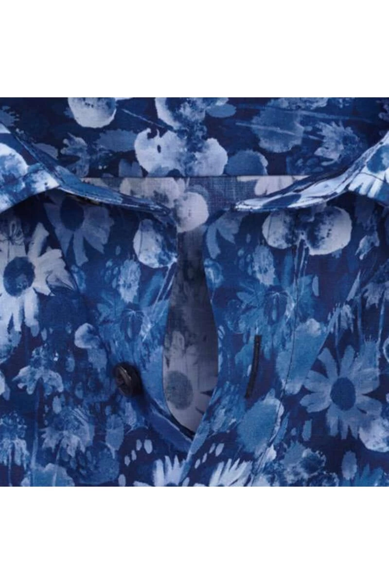 OLYMP Luxor Modern Fit Hemd Blau, Gemustert 3 OLYMP Luxor Modern Fit Hemd Blau, Gemustert – Bild 3