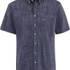 Fynch-Hatton Casual Fit Hemd Navy, Einfarbig