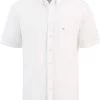 Fynch-Hatton Casual Fit Hemd Weiss, Einfarbig