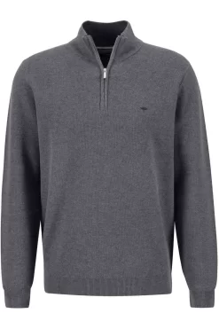 Fynch-Hatton Casual Fit TroyerZip Grau