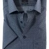 OLYMP Luxor Modern Fit Hemd Marine, Gemustert