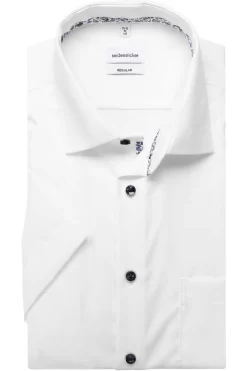 Seidensticker Regular Fit Hemd Weiss, Einfarbig