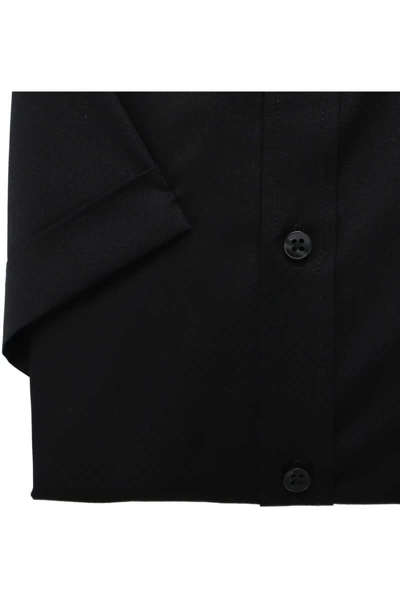 Redmond Slim Fit Hemd Schwarz, Einfarbig 3 Redmond Slim Fit Hemd Schwarz, Einfarbig – Bild 3
