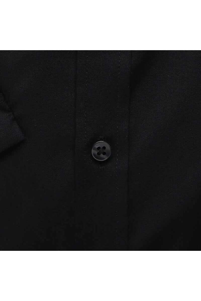 Redmond Slim Fit Hemd Schwarz, Einfarbig 4 Redmond Slim Fit Hemd Schwarz, Einfarbig – Bild 4