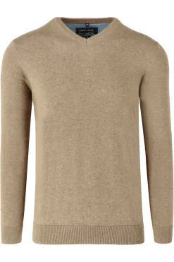 Marvelis Casual Modern Fit Herren Pullover V-Ausschnitt Ivory
