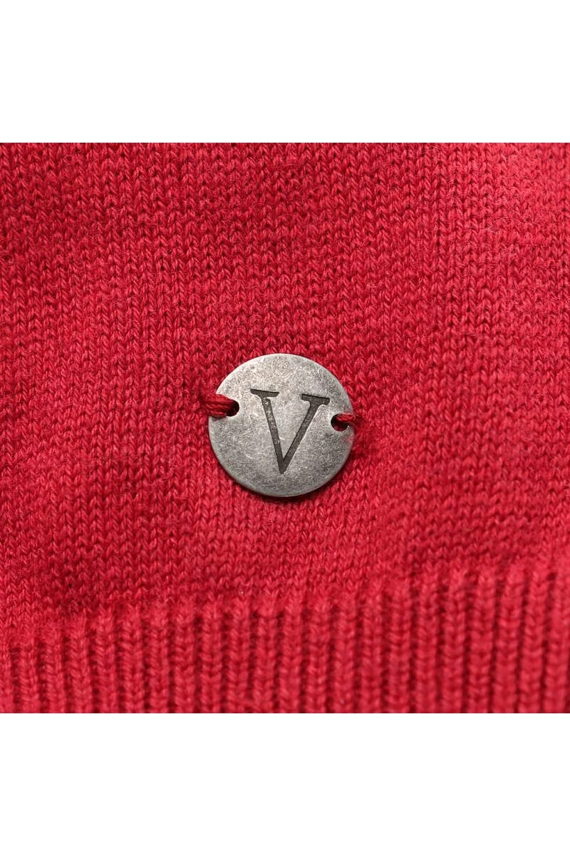 Marvelis Casual Modern Fit Herren Pullover V-Ausschnitt Rot 3 Marvelis Casual Modern Fit Herren Pullover V-Ausschnitt Rot – Bild 3