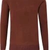 Marvelis Casual Modern Fit Herren Pullover V-Ausschnitt Rotbraun