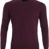 Marvelis Herren Pullover Rundhals Bordeaux