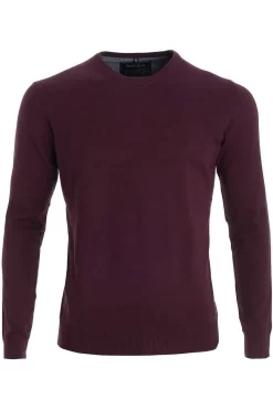 Marvelis Herren Pullover Rundhals Bordeaux